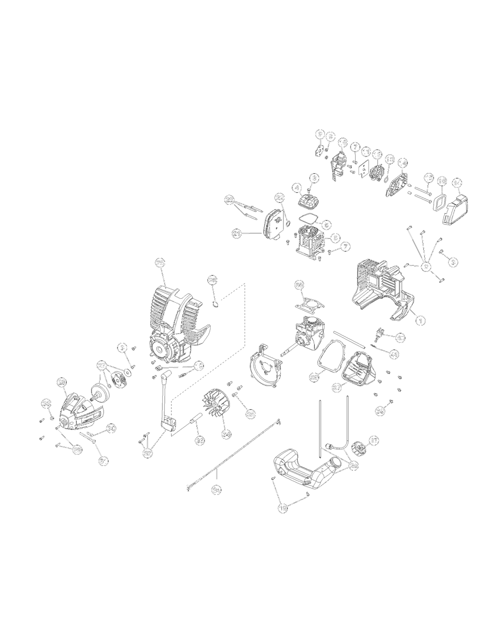 Engine Assembly Diagram and Parts List for Y144 21AA144R900 Yard Machines Tiller